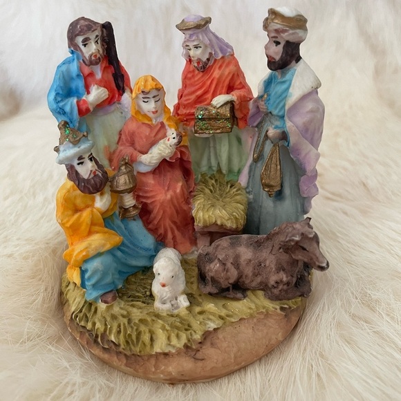 Vtg Dicksons One Piece Nativity Scene - Picture 1 of 7